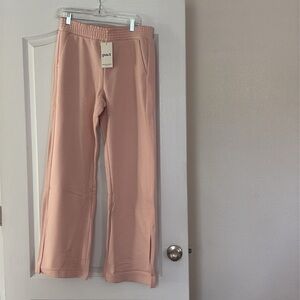 NWT PACT 70% Organic Cotton Blush Posey Sweatpants wide leg msrp 55
